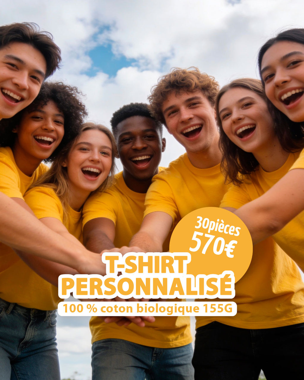 Pack 30 t-shirts personnalisés