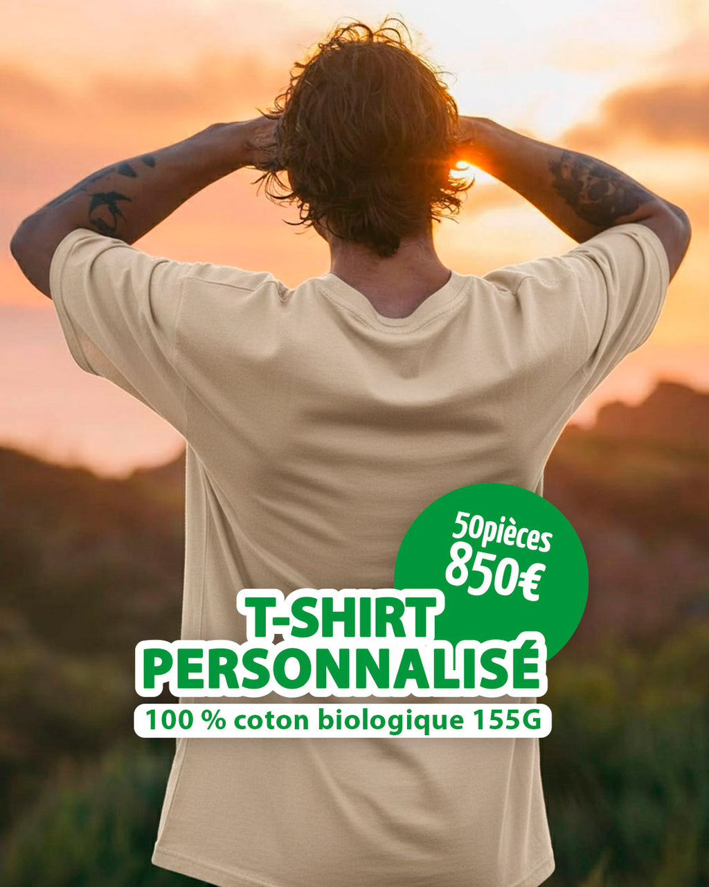 Pack 50 t-shirts personnalisés